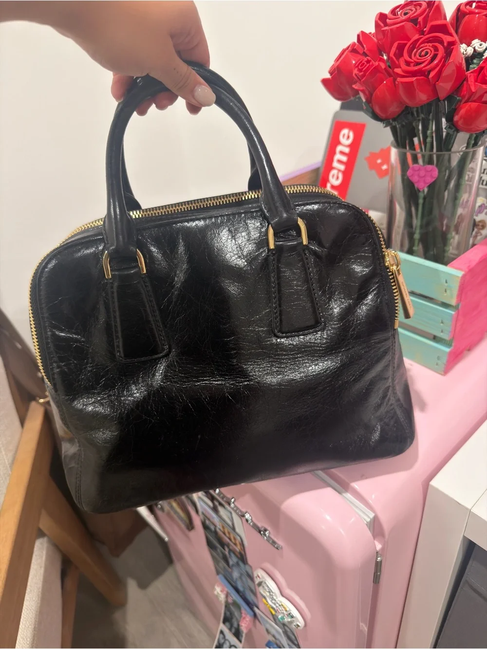 Michael Kors Black Leather bag